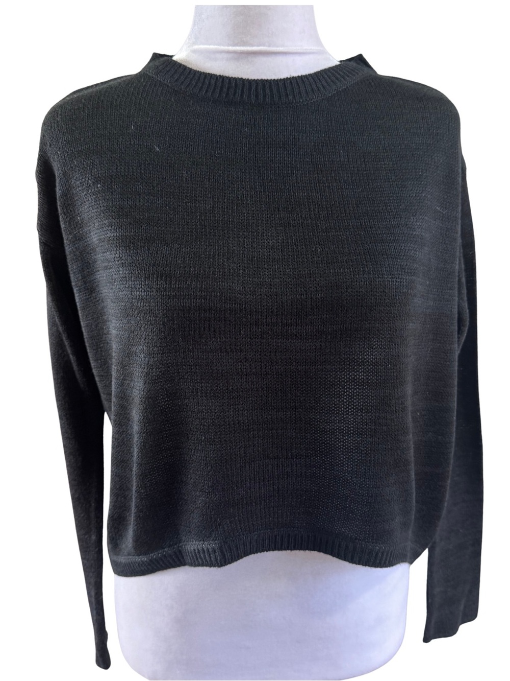 Chan Luu Black Knit High Low Sweater 6-8 Medium - Picture 2 of 8